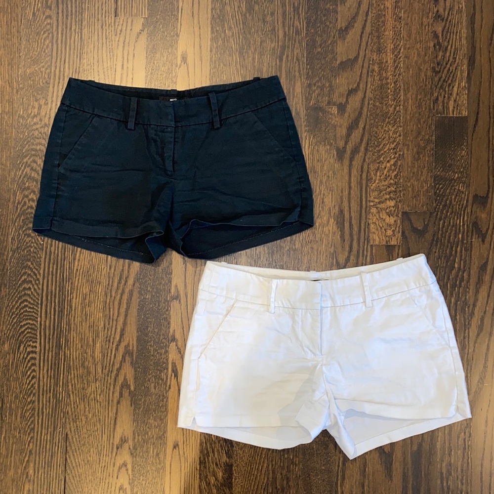 Mossimo Target Stretch Short Shorts 2 Pair, Black and White, 15” waist